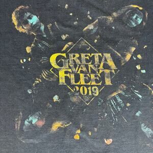 Greta Van Fleet March of the Peaceful Army 2019 Tour T-shirt Black Men's Sz L